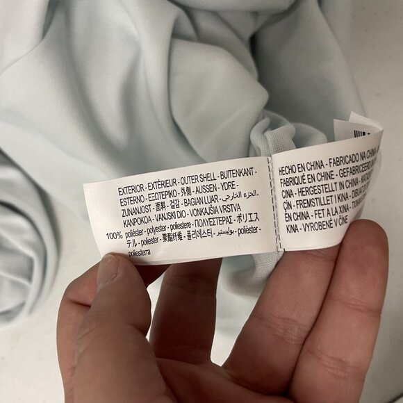 Zara Womens Mini Dress M Medium Pale Blue Ruffle Sleeve Trimmed 4772/331 NWT - Picture 11 of 16